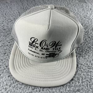 VTG Nissin Trucker Hat Lake of the Woods Brick & Tile Columbia MO Snapback Mesh